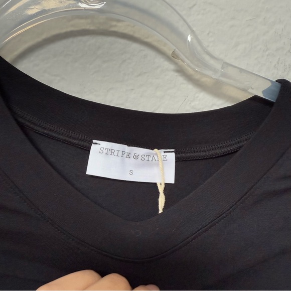 Stripe & Stare Long Sleeve Bodysuit Black Size Small - Picture 5 of 5